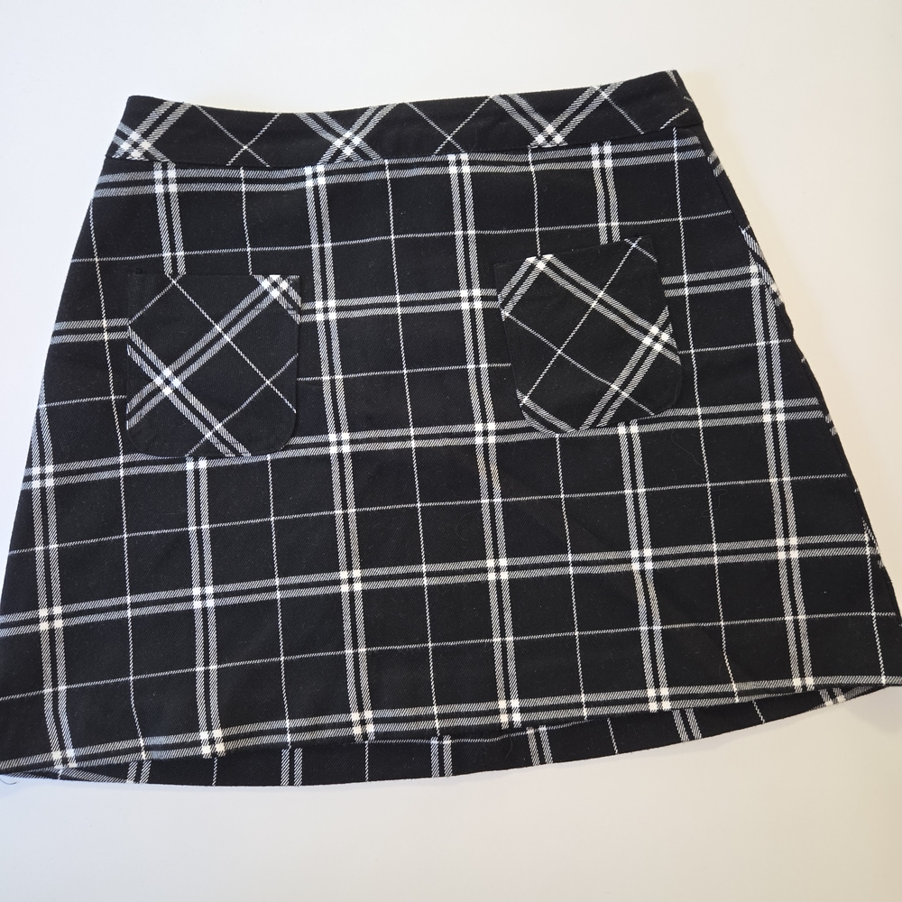H&M Plaid Black and White Women's Skirt